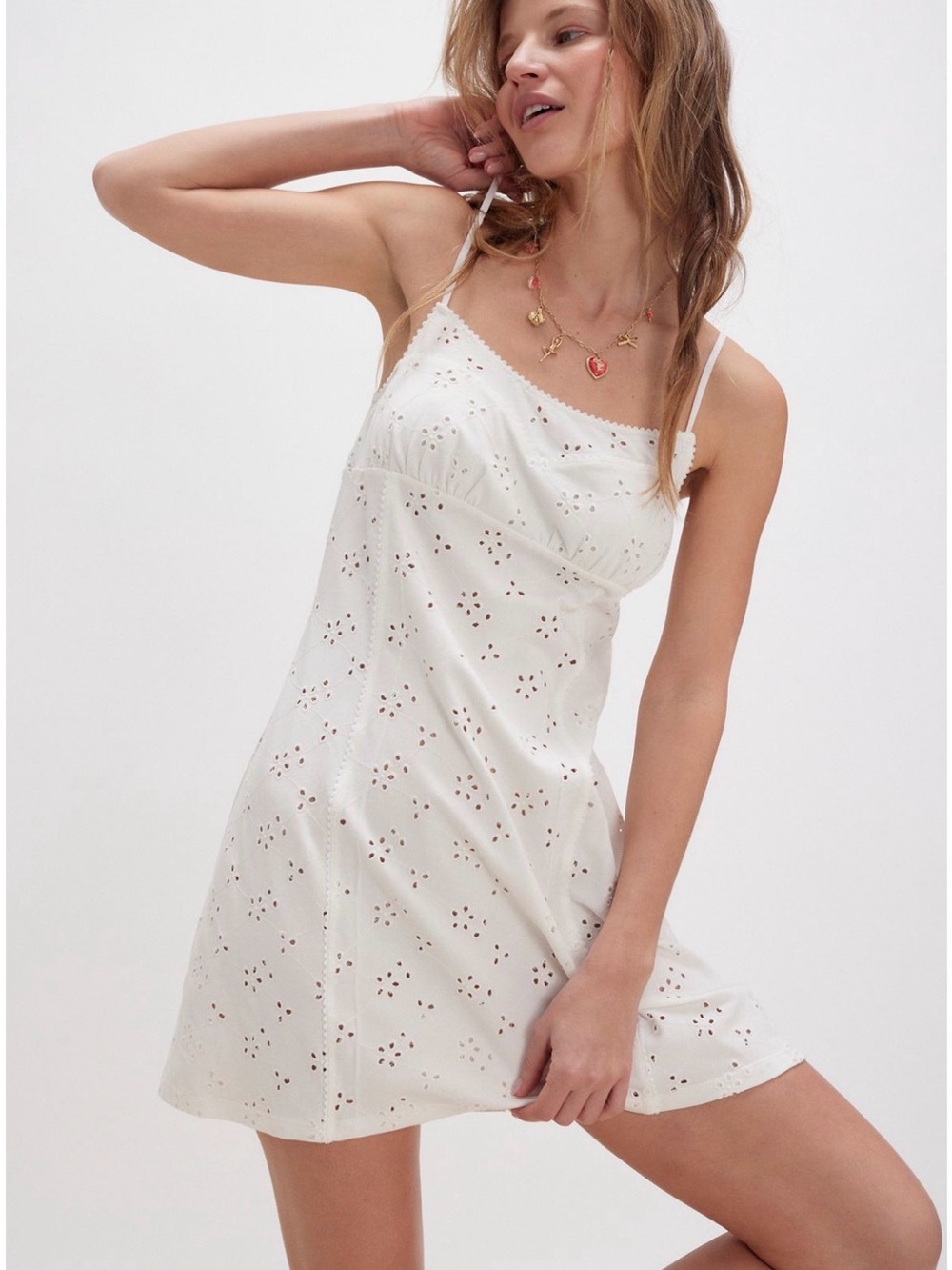 Free People White Full Bloom Dress